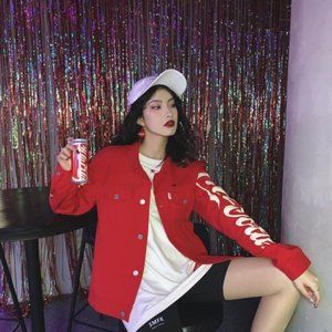 SMFK Super Limited Edition Coke Cola Denim Oversized Jacket SIZE L Retail $3580